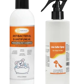 Lime Sulfur Pet Shampoo and Spray - Effective Treatment for Ringworm, Mange, Itchy Skin & More