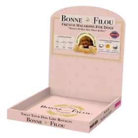 Premium Cardboard Retail Merchandising Display - 2 Stylish Designs for Bonne et Filou Products | Enhance Store Aesthetics & Boost Sales