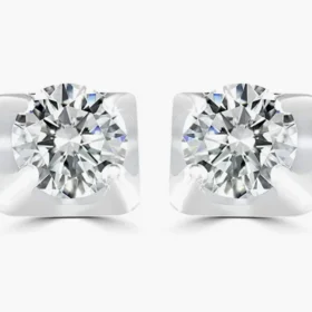 Sterling Silver Earrings 5mm 0.79 Carat Moissanite - Dazzling & Eco-Friendly Jewelry for Women
