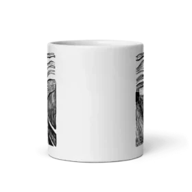 Edvard Munch's 'The Scream' - Iconic Sketch Artwork Ceramic Mug - Perfect for Coffee, Tea, and More