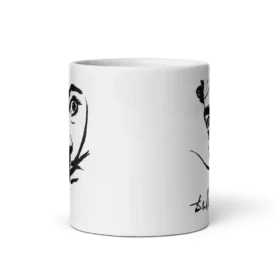 Salvador Dali Portrait Sketch Artwork Mug - Artistic Ceramic Coffee Cup, Dishwasher & Microwave Safe, Premium Quality Finish