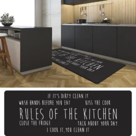 Rules of the Kitchen 20" X 55" Anti-Fatigue Kitchen Runner Mat
