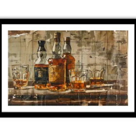 Vintage whiskey Framed Print