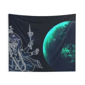 Ganesha Moon Tapestry