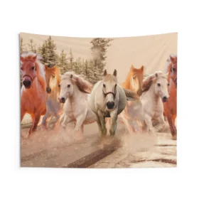 Lucky Seven Horses Tapestry