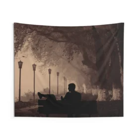 Street light Greece Tapestry
