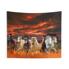 Seven Horse sunrise Tapestry