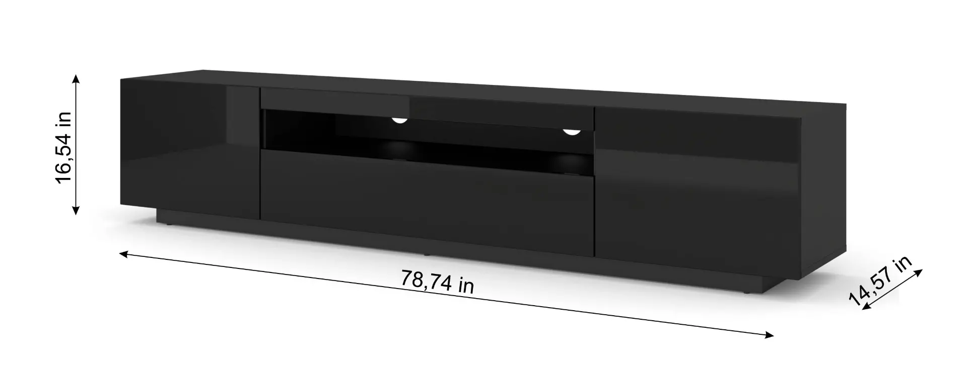 AURA 200 czarna_stojaca_wymiary.jpg — Trend Oasis