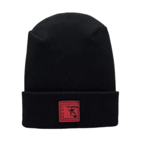 Haakwear Exclusive Love-Inspired H-Stitch Beanie Limited Edition Black Hat with Love Monkey