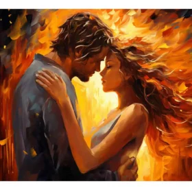 In Love Couple Art Canvas Painting Print